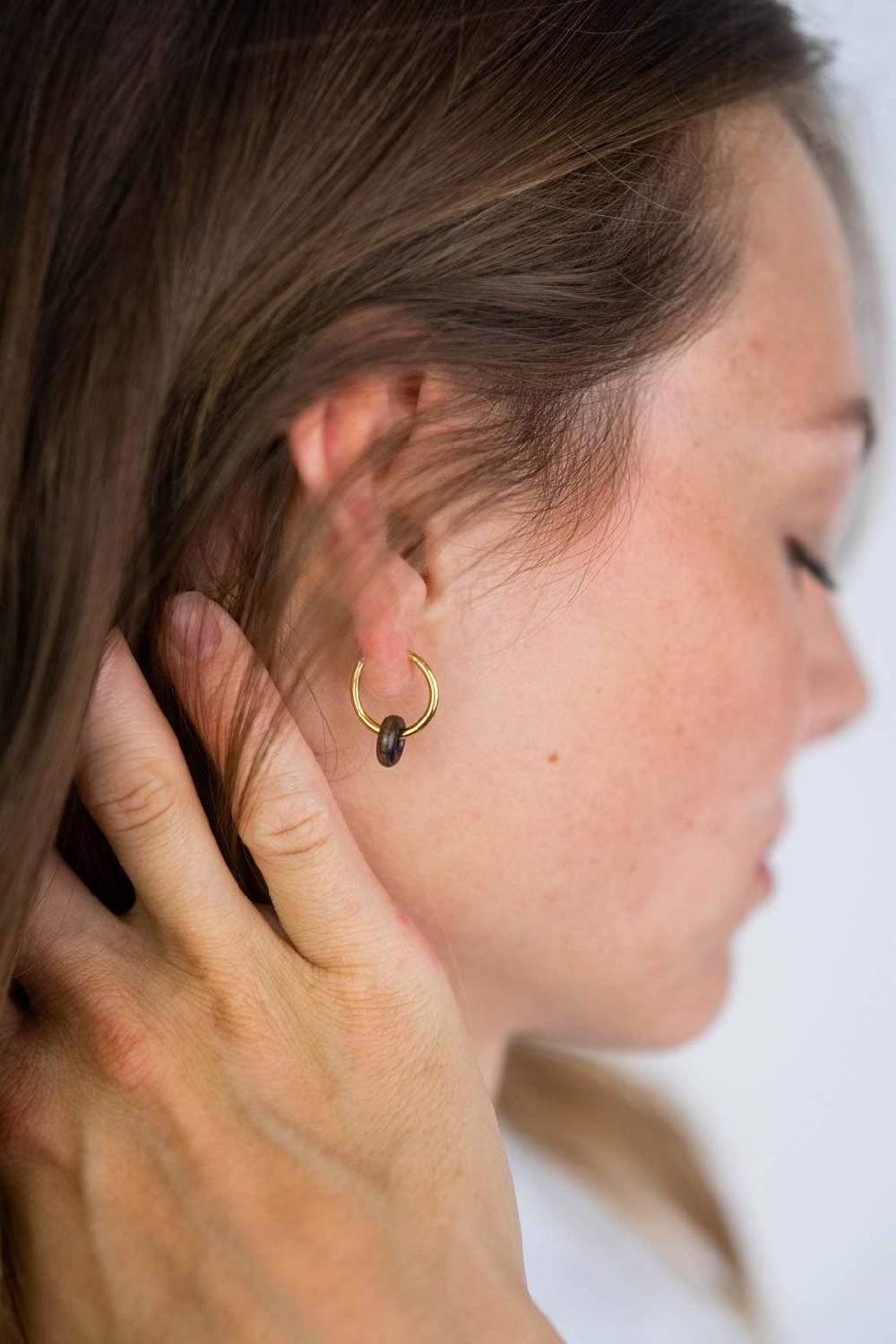 Kerbholz DONUT EARRING Walnuss 2025