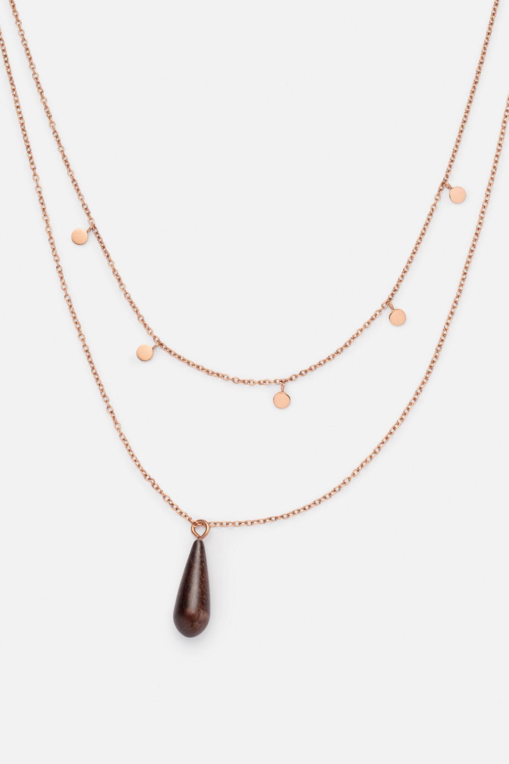 Kerbholz DROP DOUBLE NECKLACE Walnuss Angebote