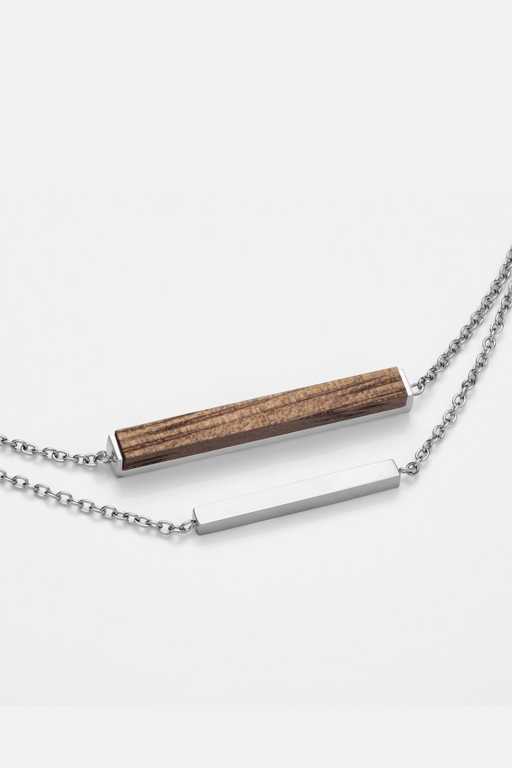 Kerbholz RECTANGLE NECKLACE Walnuss Saisonschlussverkauf