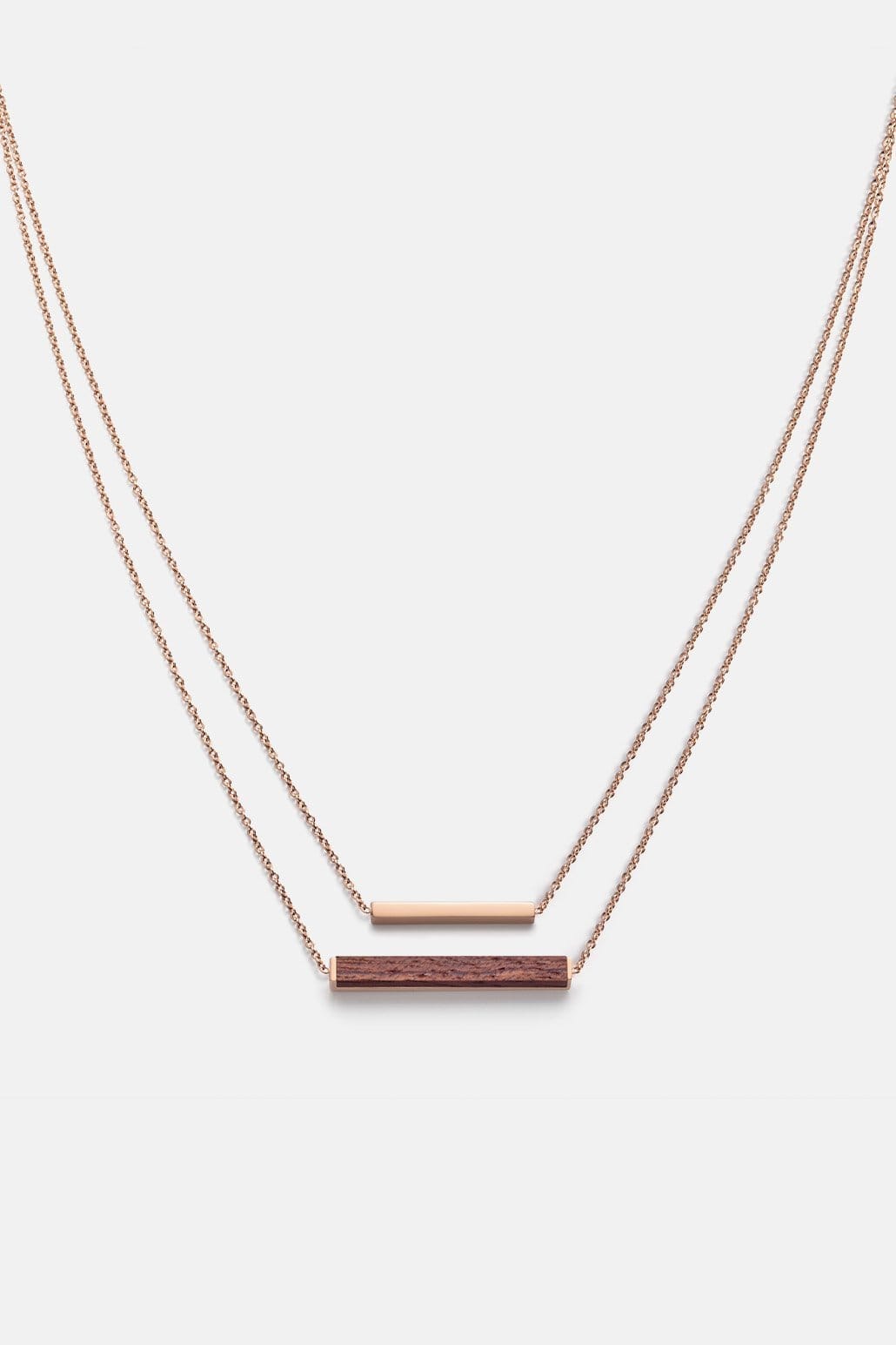 Kerbholz RECTANGLE NECKLACE Walnuss Saisonschlussverkauf