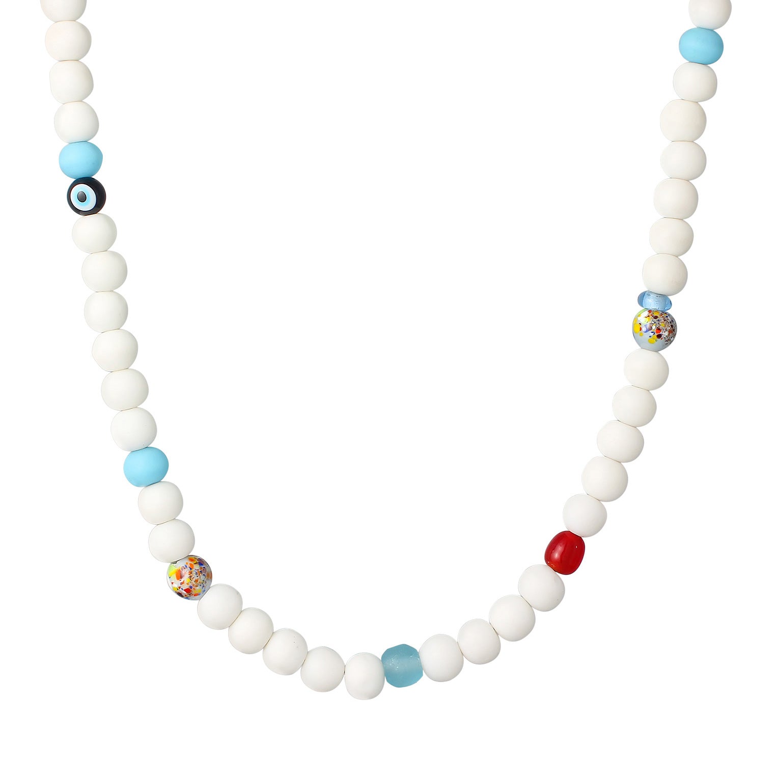 Kuzzoi Halskette mit Smiling Face Glasperlen Bunt Super Sparpreis