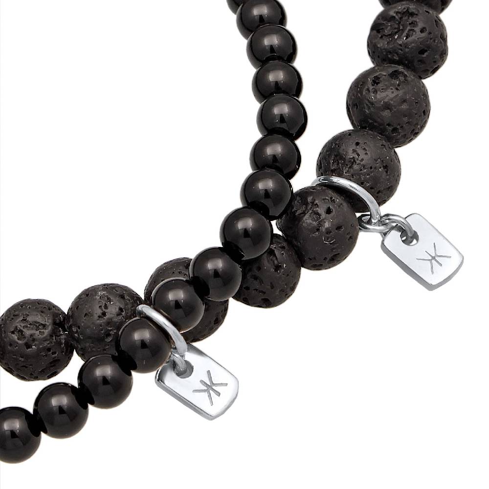 Kuzzoi Armbandset Perlen | Lava, Onyx (Schwarz) Nur noch ein Tag übrig