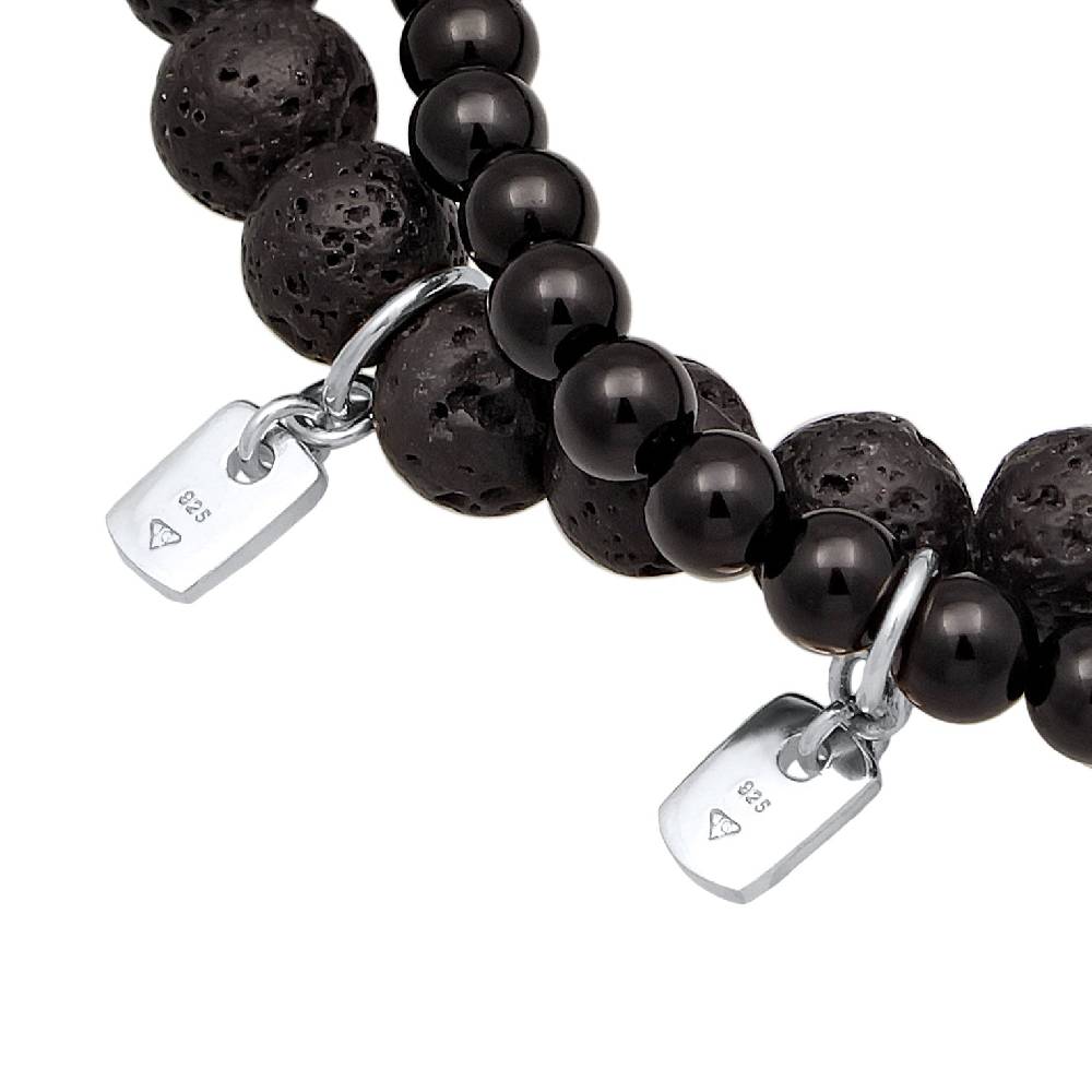 Kuzzoi Armbandset Perlen | Lava, Onyx (Schwarz) Nur noch ein Tag übrig