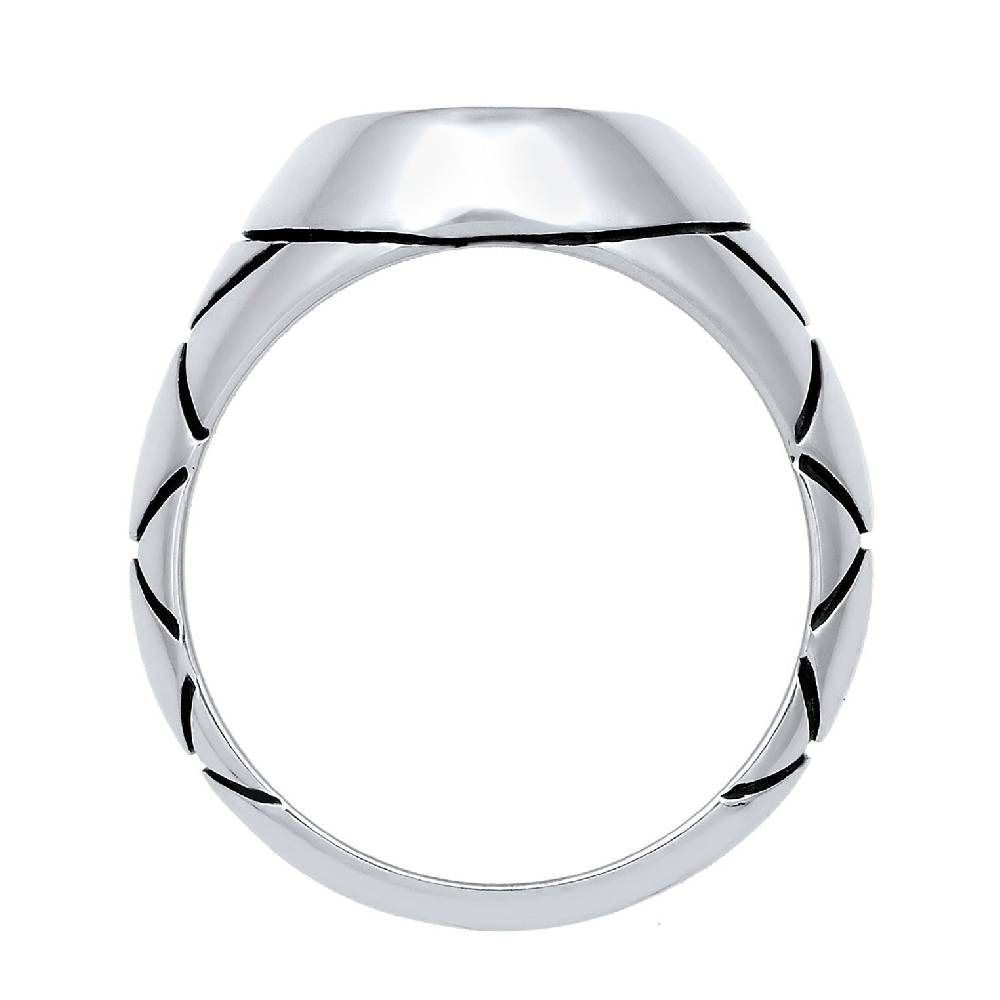 Kuzzoi Siegelring Oval Strukturiert | Emaille Black Friday Preise