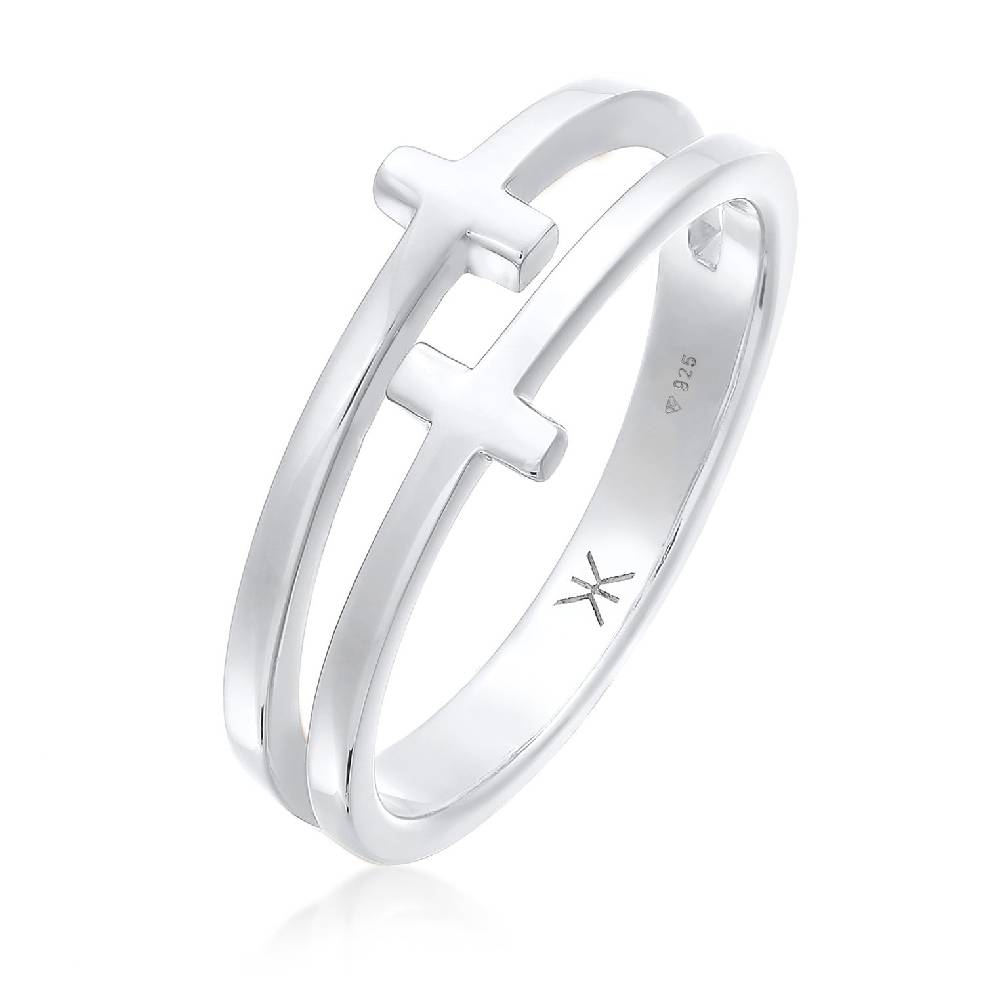 Kuzzoi Ring Kreuz Double Optik Angebote