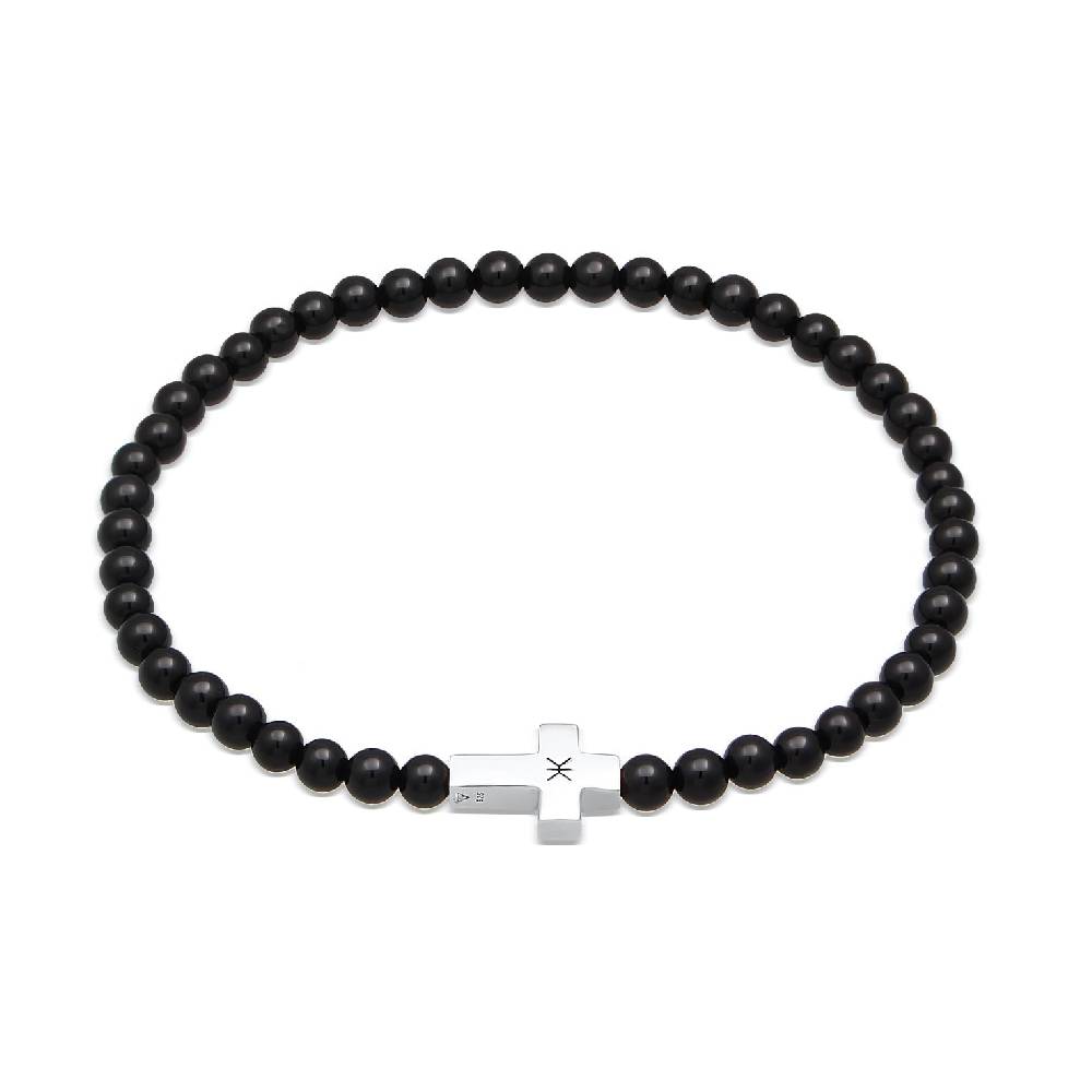 Kuzzoi Armband Kreuz | Onyx (Schwarz) Großer Ausverkauf
