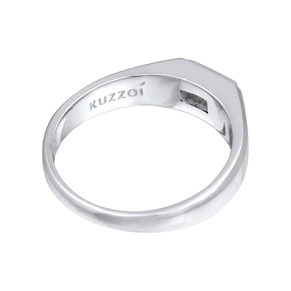 Kuzzoi Siegelring Quadrat | Topas (Weiß) Top Angebot