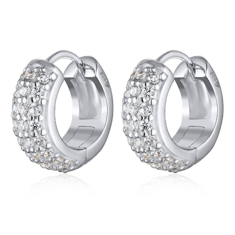 Kuzzoi Creolen Chunky | Zirkonia (Weiß) Online Outlet