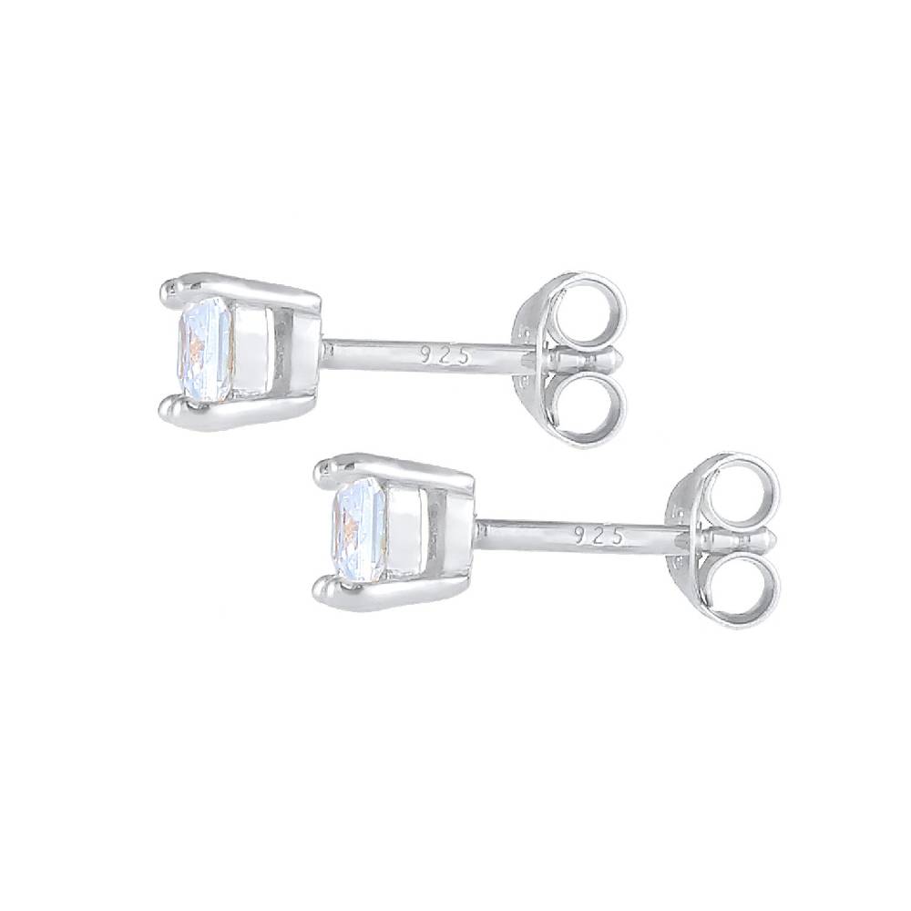 Kuzzoi Ohrstecker Quadrat | Zirkonia Kristalle (Weiß) Blitzangebot