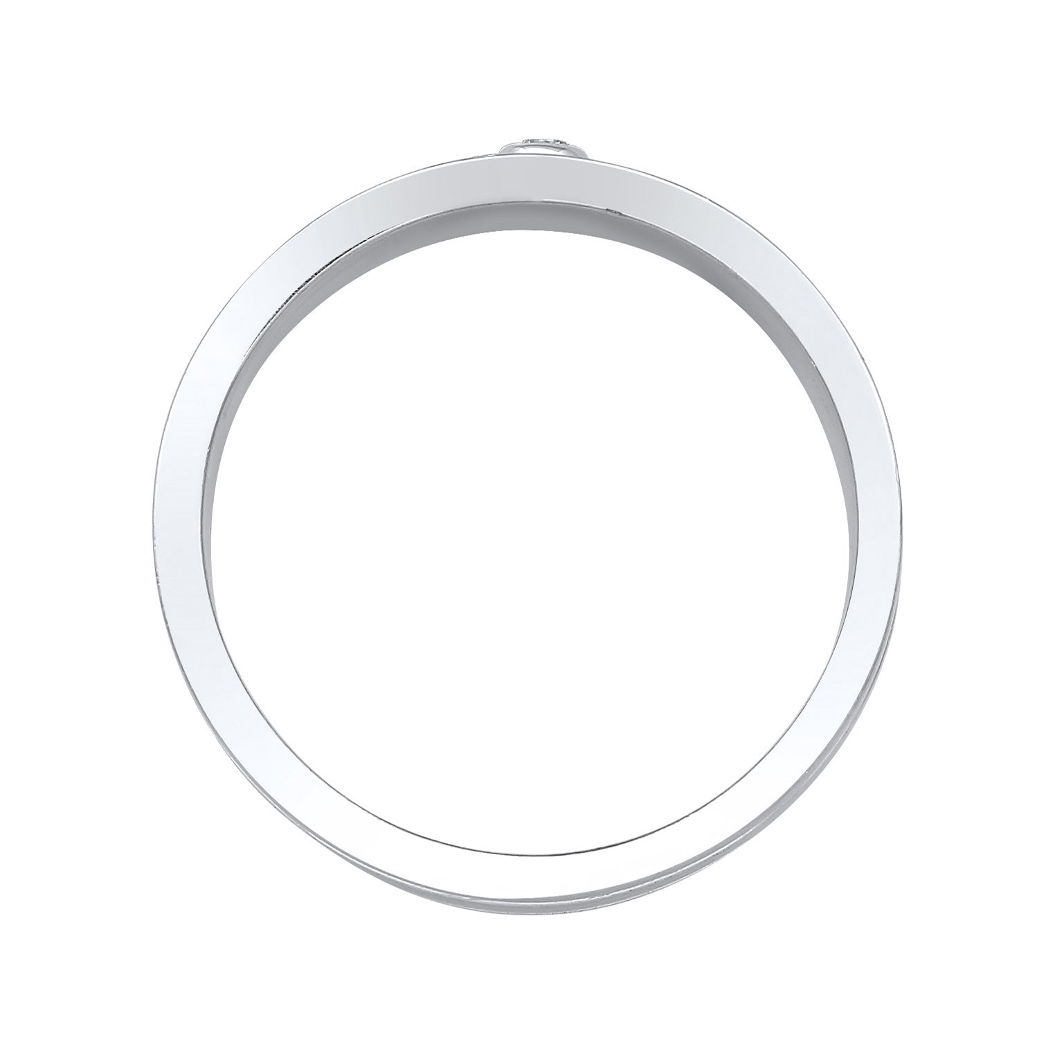 Kuzzoi Bandring Massiv | Diamant (0.03 ct) Kauf eins, bekomm eins gratis