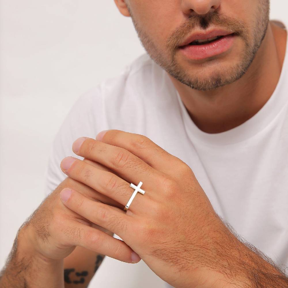 Kuzzoi Ring Kreuz Basic Tägliche Deals