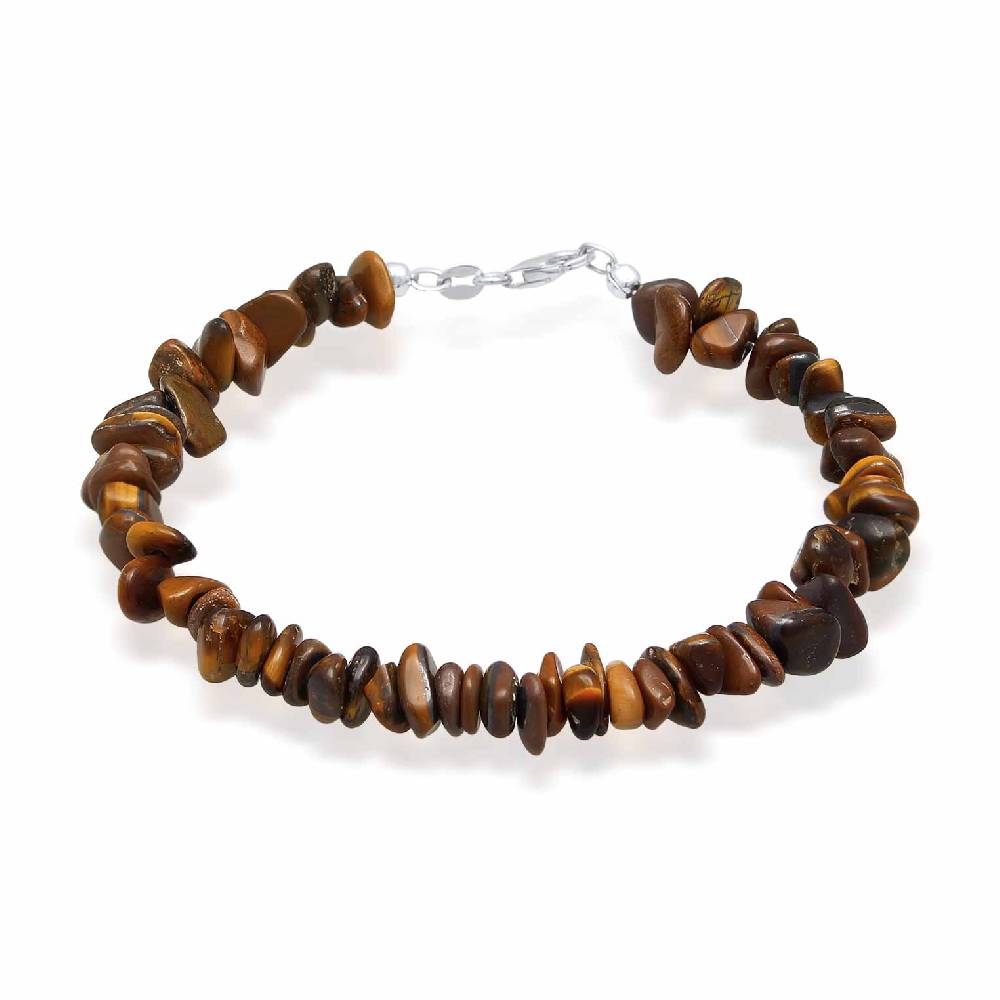 Kuzzoi Armband Splitter Natur | Tigerauge Edelsteine Letzte 3 Tage