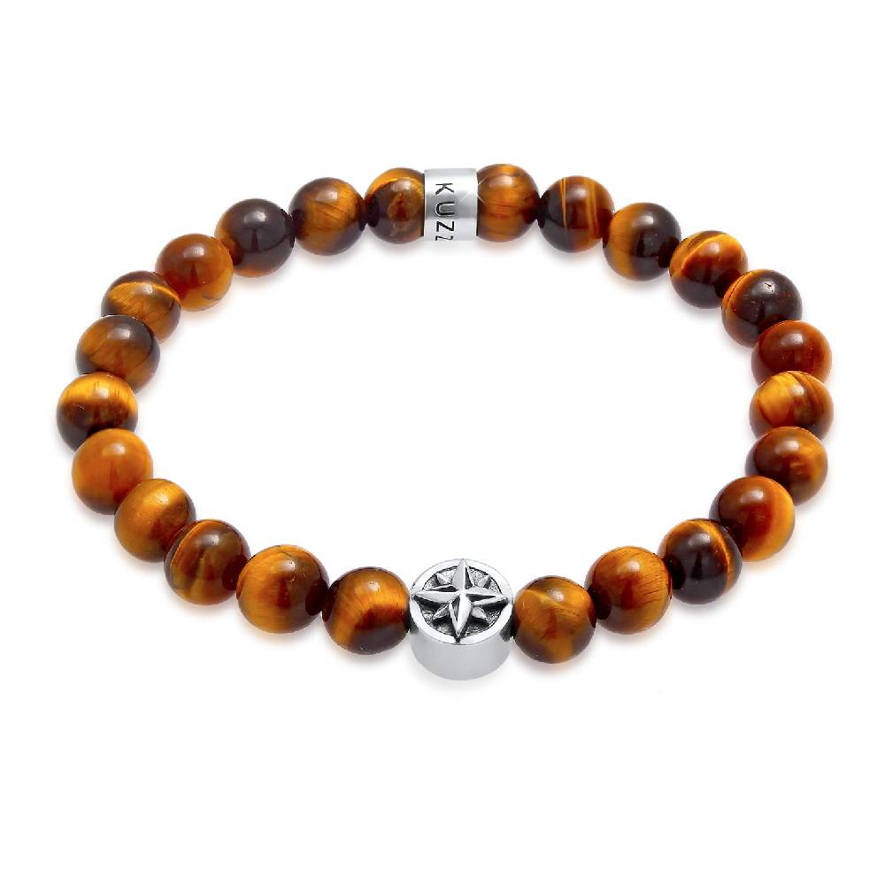Kuzzoi Armband Kompass | Tigerauge (Braun) JETZT KAUFEN