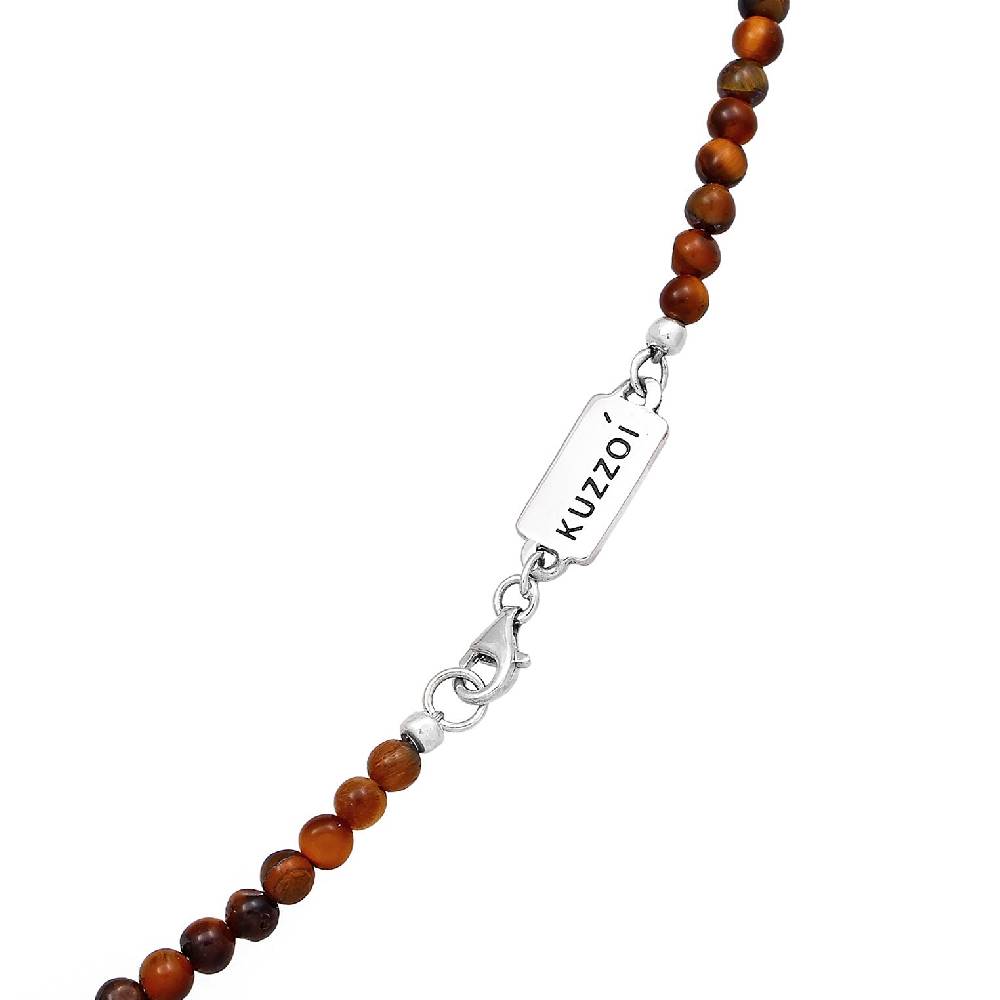 Kuzzoi Halskette Barren Anhänger | Tigerauge (Braun) Neueste Stile