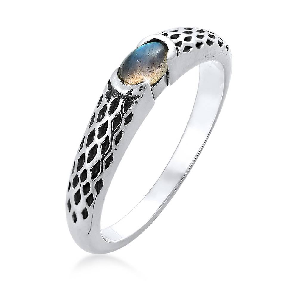 Kuzzoi Bandring Vintage | Labradorit (Grau) Clearance-Verkauf