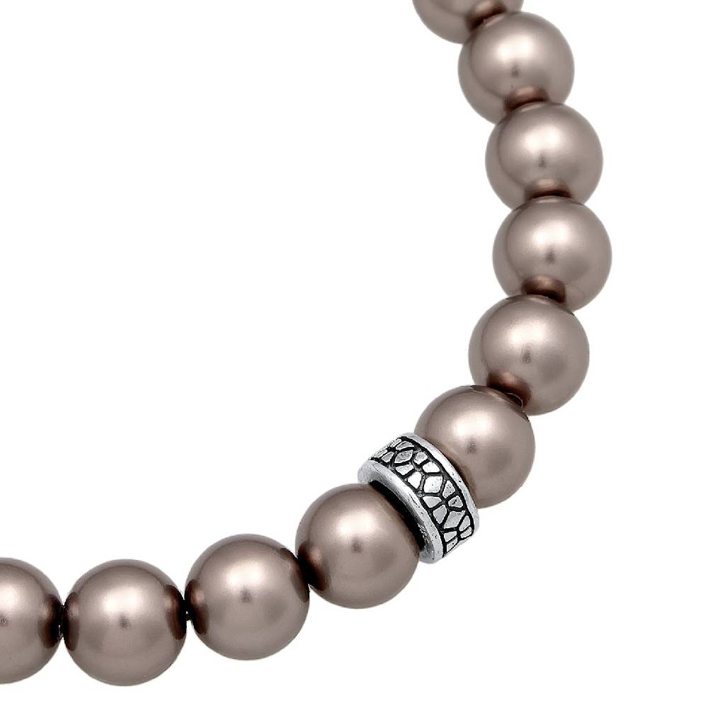 Kuzzoi Armband Beads Elegant | Glasperlen (Grau) Blitzverkäufe