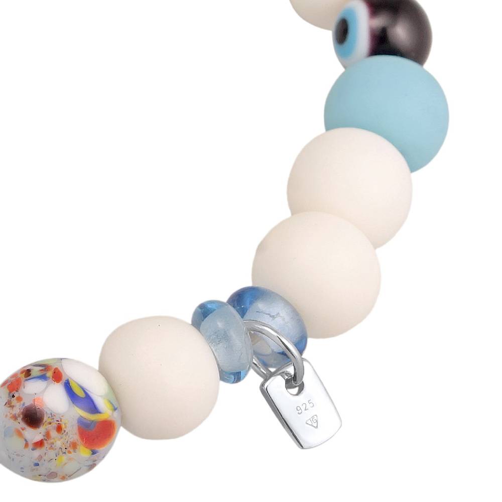 Kuzzoi Armband mit Smiling Face | Harzperlen Bestseller