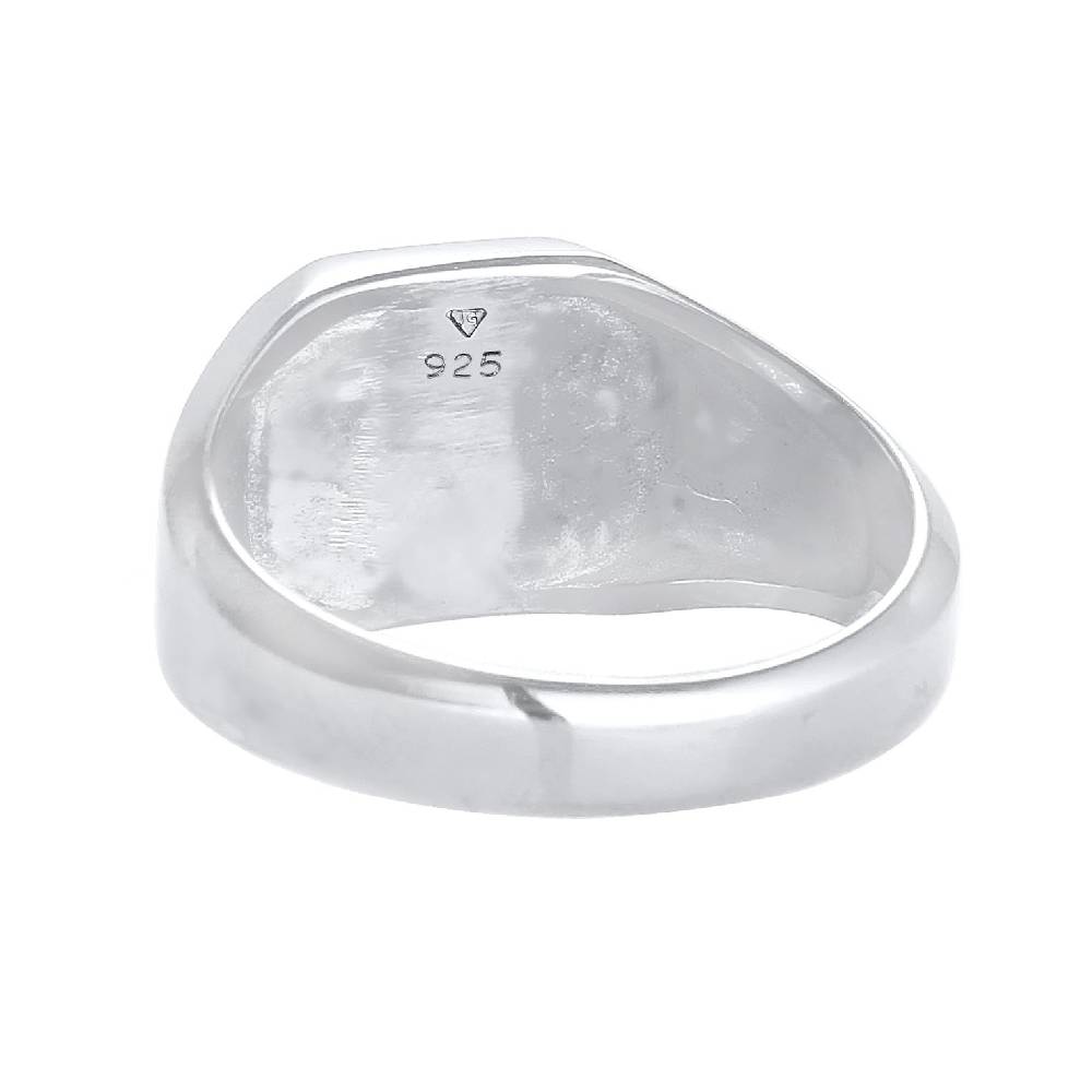 Kuzzoi Siegelring Basic | Emaille (Blau) VIP-Rabatte