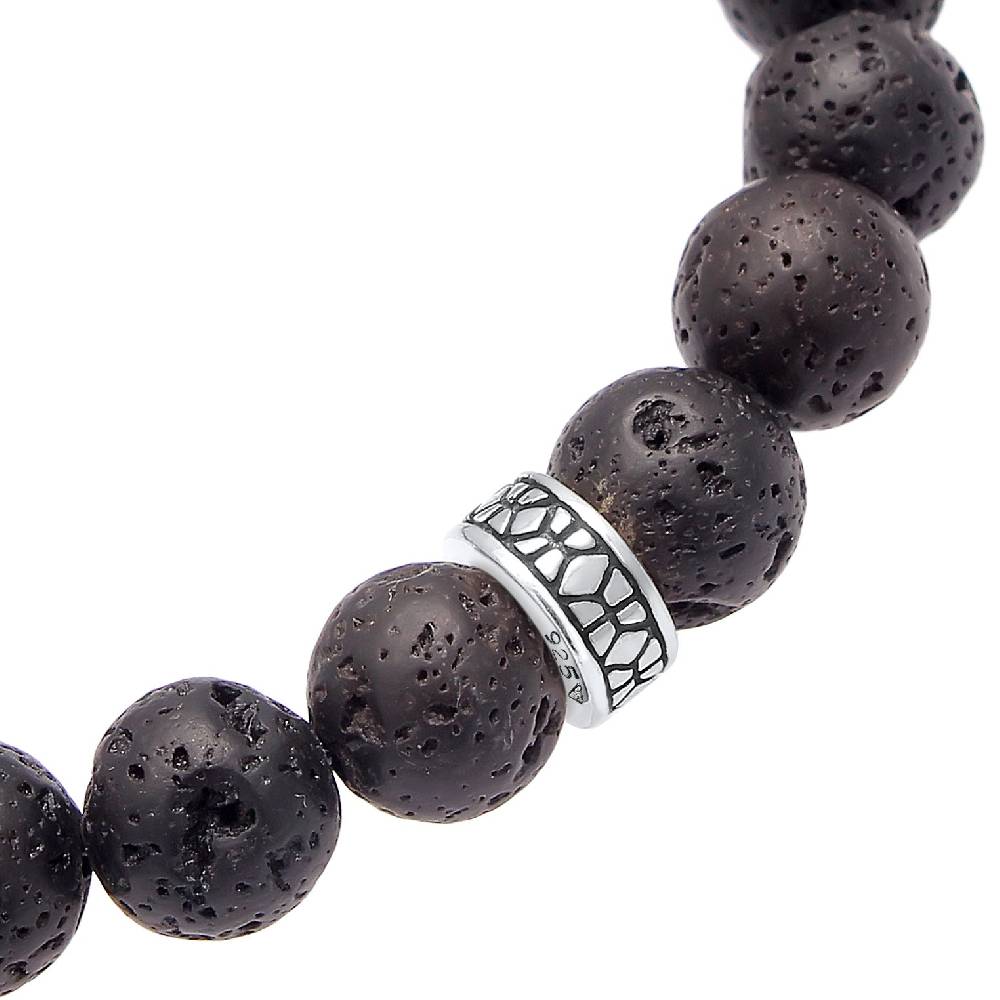 Kuzzoi Armband Vintage | Lava Perlen (Schwarz) Günstiger Verkauf