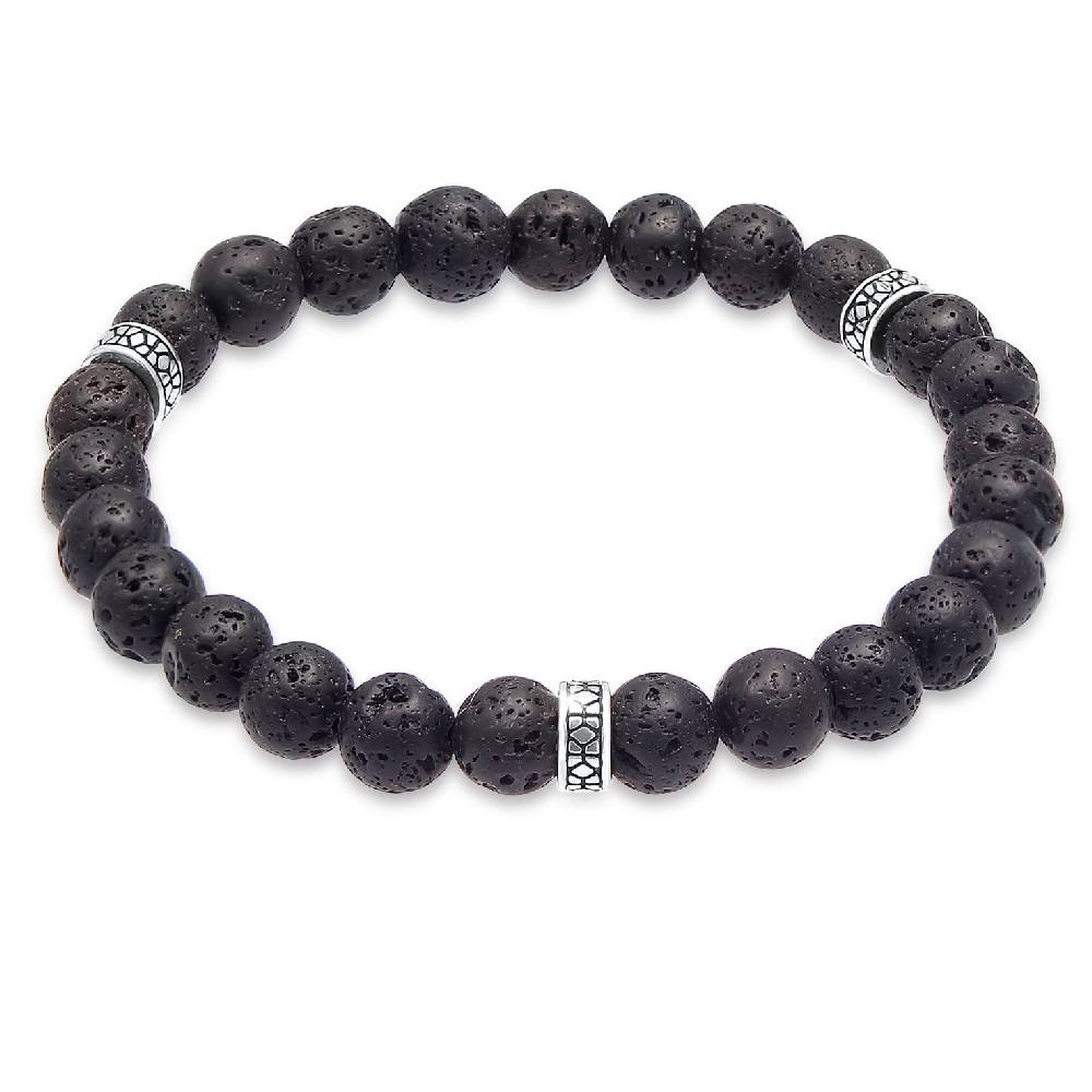 Kuzzoi Armband Vintage | Lava Perlen (Schwarz) Günstiger Verkauf