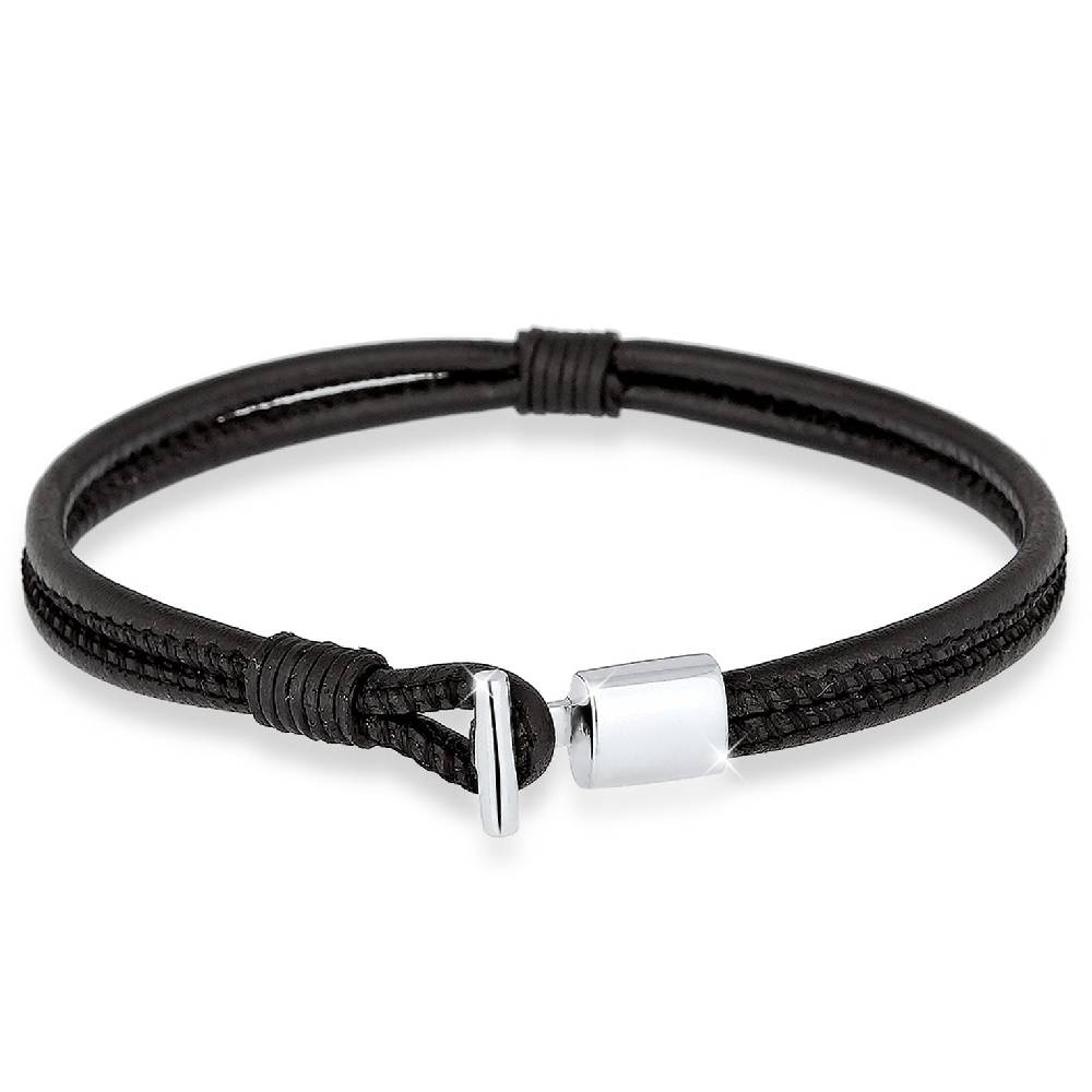Kuzzoi Armband Haken | Leder (Schwarz) Sonderangebote