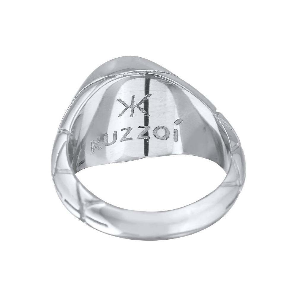 Kuzzoi Siegelring Elegant | Emaille (Blau) Riesige Rabatte