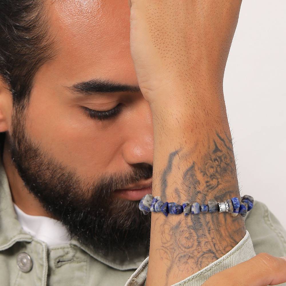 Kuzzoi Armband Beads Vintage | Lapiz Lazuli Steine (Blau) 50% Rabatt mit kostenlosem Versand