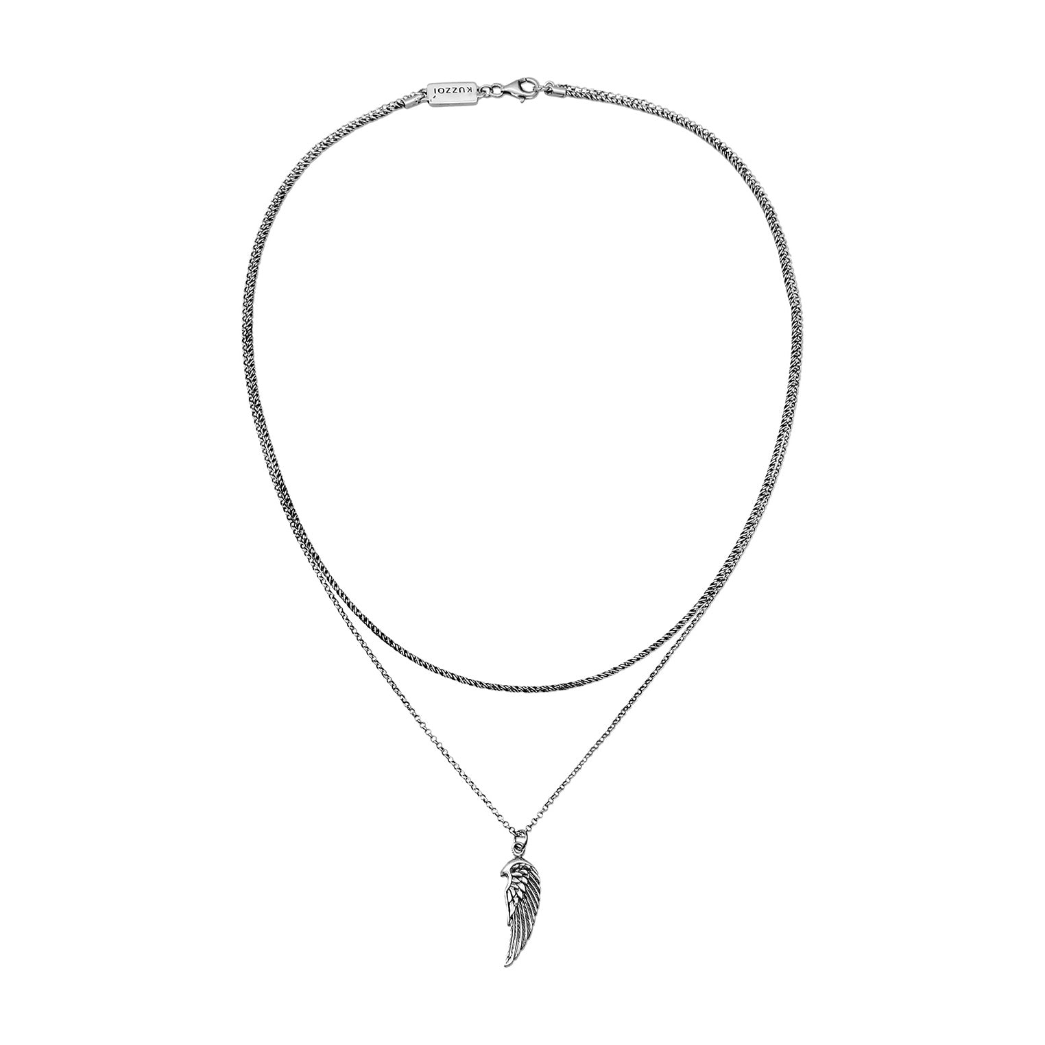 Kuzzoi Layer-Halskette Flügel Blitzangebot