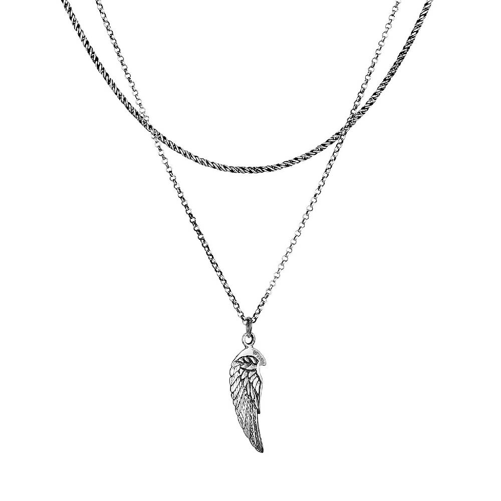 Kuzzoi Layer-Halskette Flügel Blitzangebot