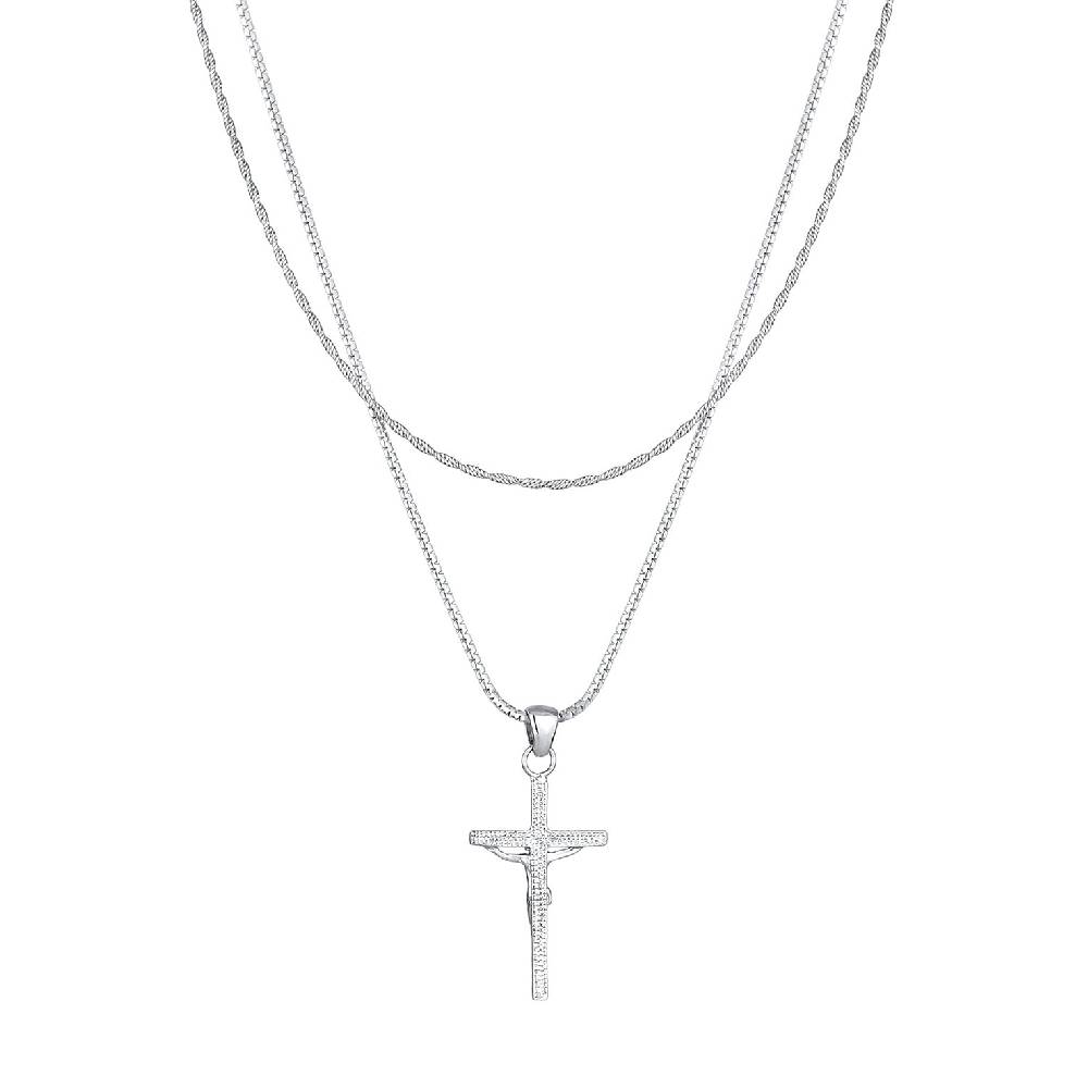 Kuzzoi Layer-Halskette Kreuz Super Sparpreis