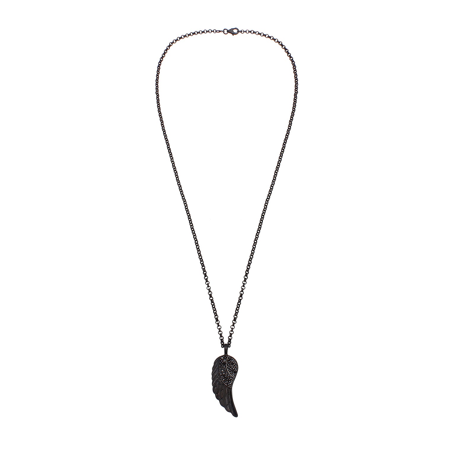 Kuzzoi Halskette Flügel | Zirkonia (Schwarz) Bis zu 60% Rabatt