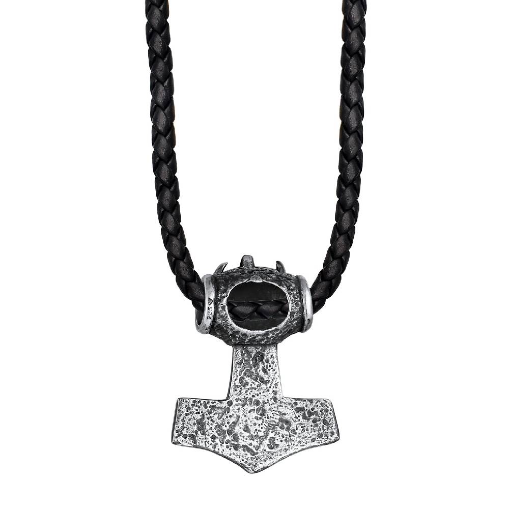 Kuzzoi Halskette Hammer | Leder Rabatte dieses Monats