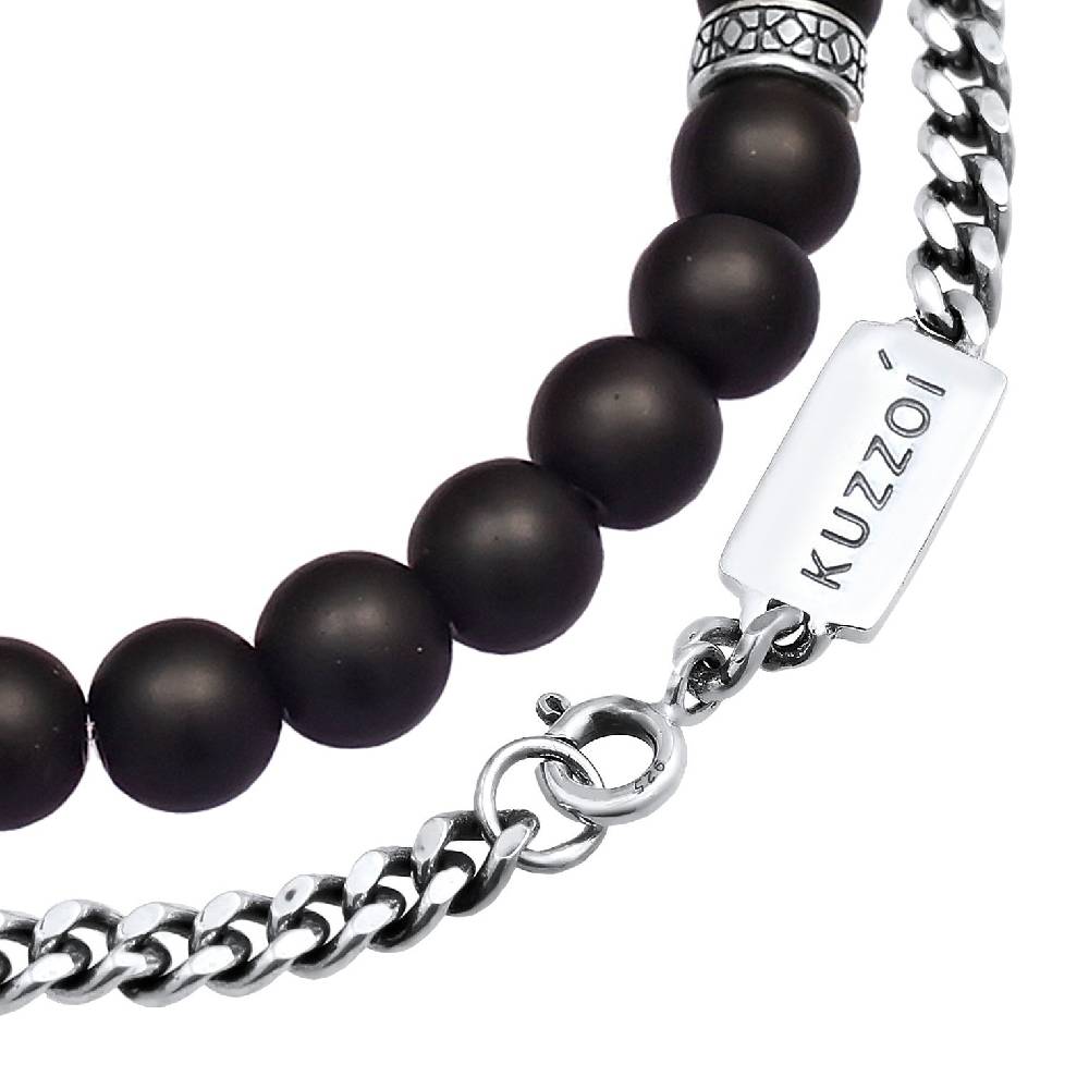 Kuzzoi Panzer-Armband Set | Onyx (Schwarz) Schlussverkauf