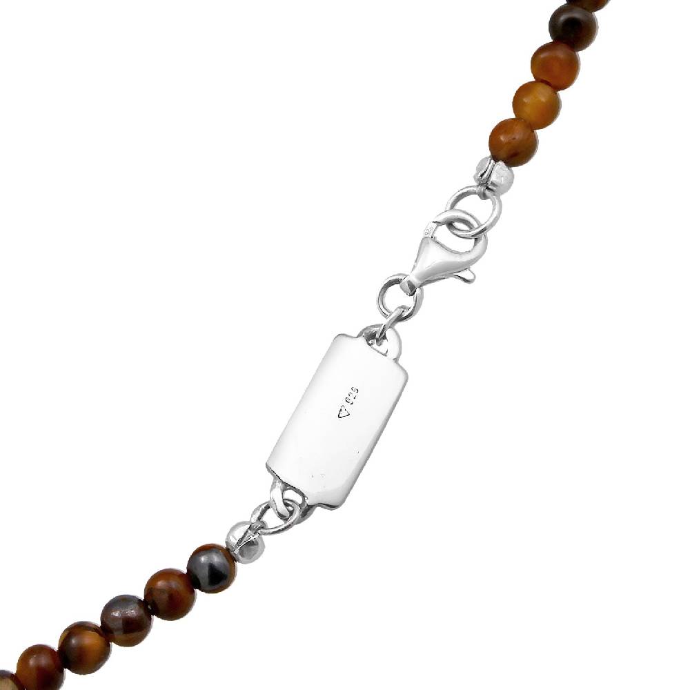 Kuzzoi Halskette Barren Anhänger | Tigerauge (Braun) Sonderangebot