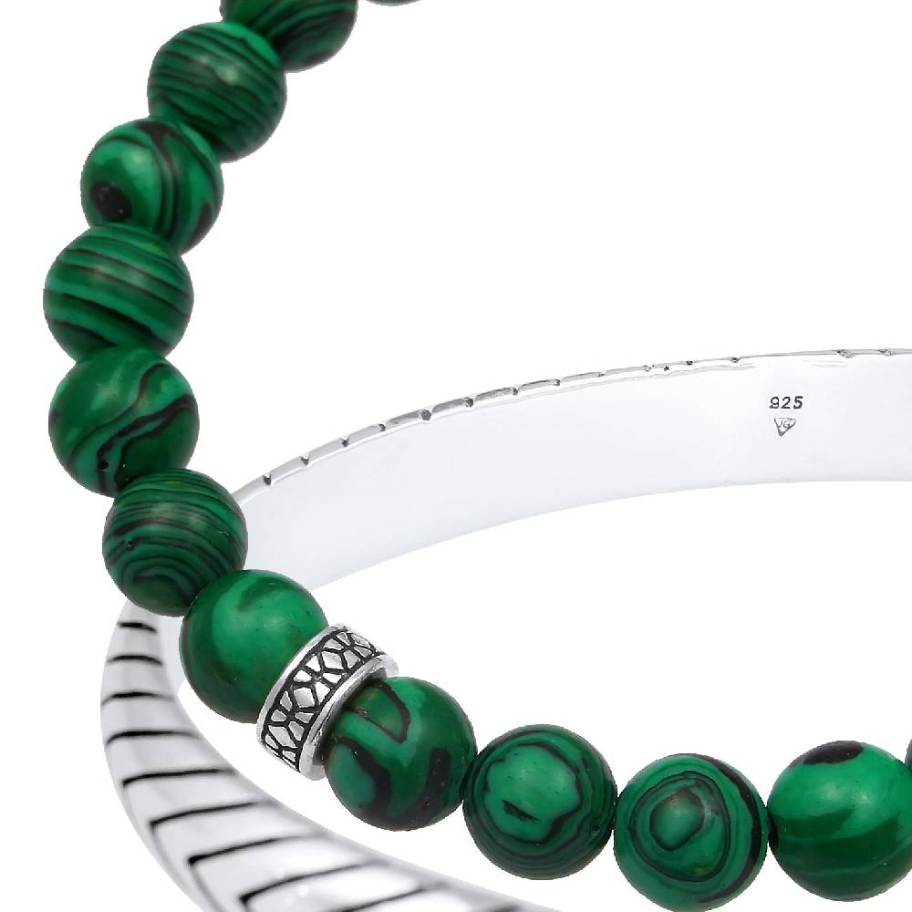 Kuzzoi Armbandset Armreif | Malachit (synth.) Lagerräumung