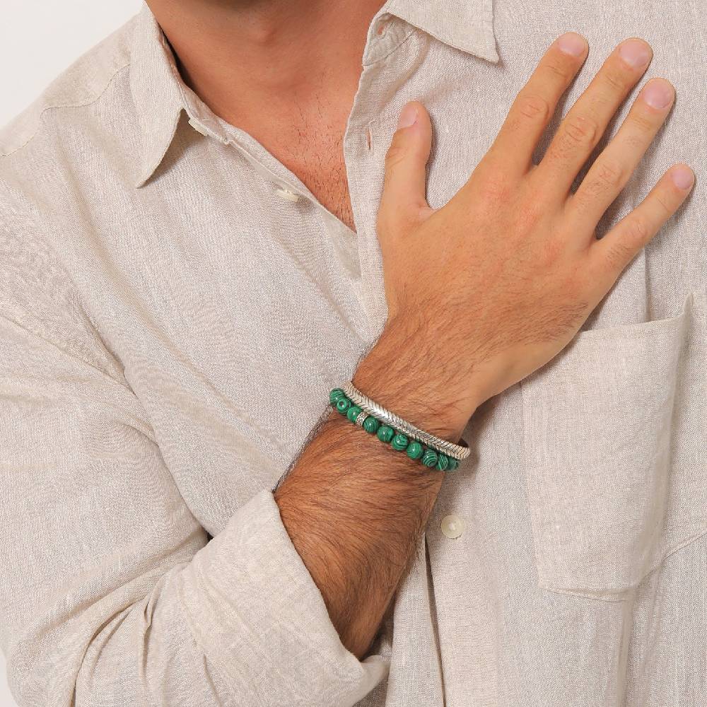 Kuzzoi Armbandset Armreif | Malachit (synth.) Lagerräumung