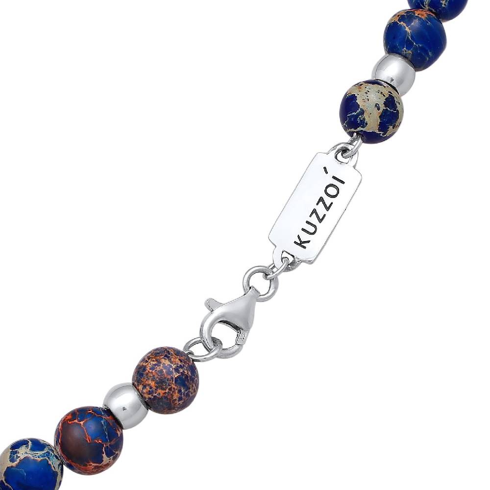 Kuzzoi Halskette Beads | Achat (Blau) Neueste Mode