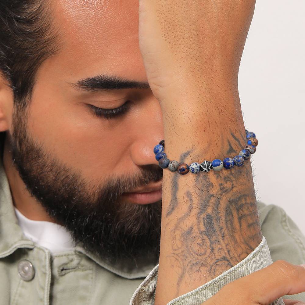 Kuzzoi Armband Kugeln | Achat (Blau) Bestseller