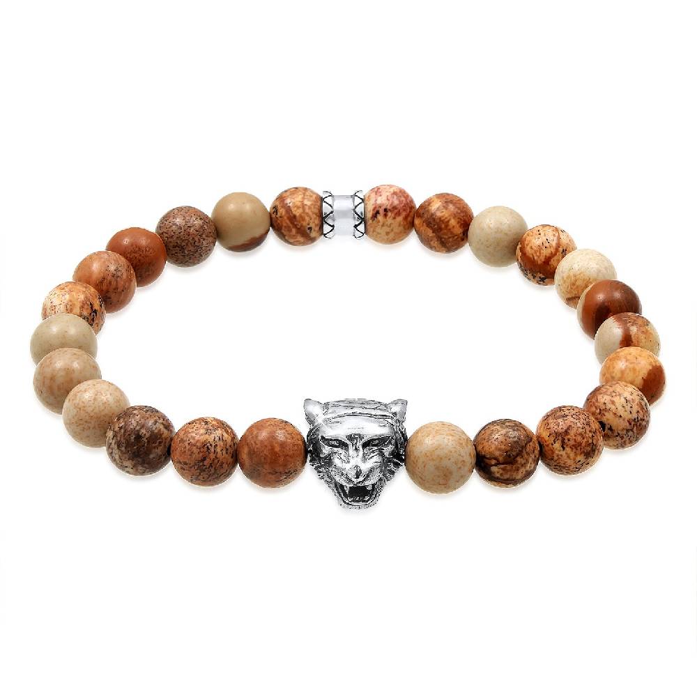 Kuzzoi Armband Tigerkopf | Achat (Braun) Sonderangebot der Fabrik