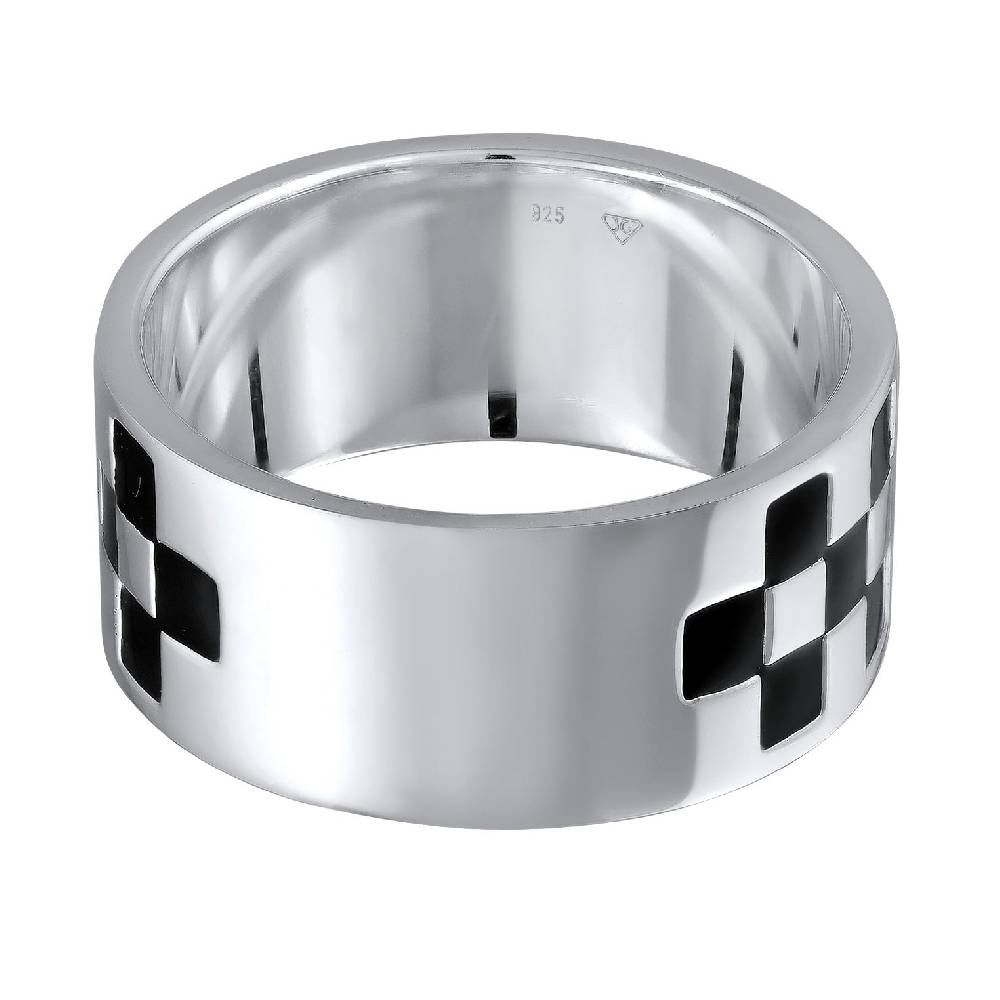 Kuzzoi Bandring Schachbrett | Emaille (Schwarz) Angebote