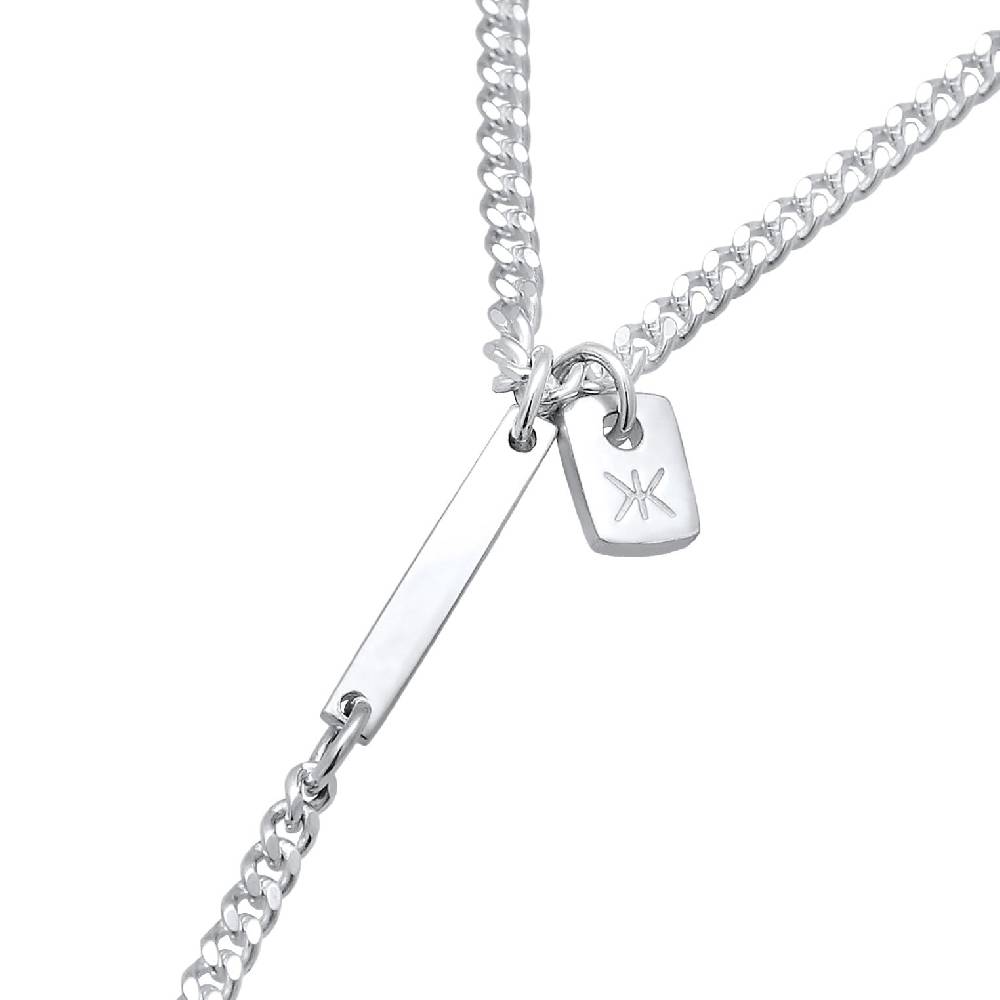 Kuzzoi Modische Y-Kette mit Barren 925 Silber Günstiger Verkauf