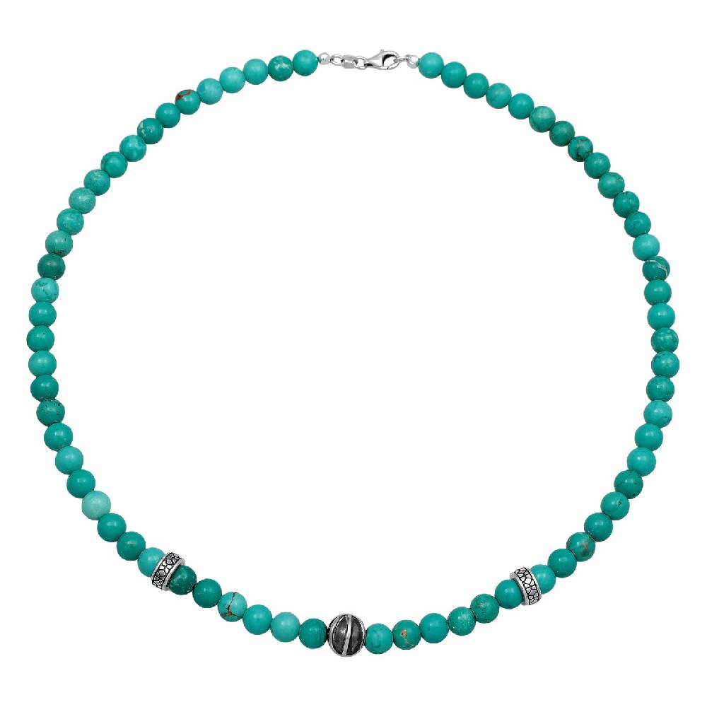 Kuzzoi Halskette Beads Vintage | Howlith (Türkis) Blitzverkäufe