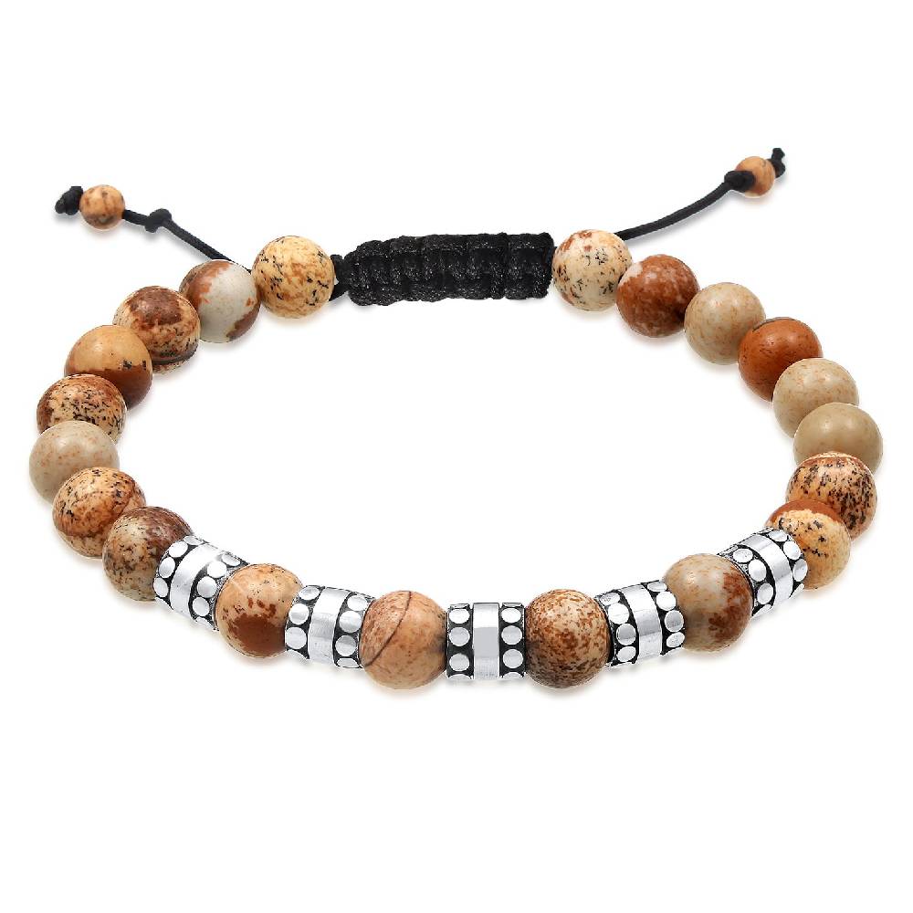 Kuzzoi Armband Kugeln | Achat (Braun) Großer Ausverkauf