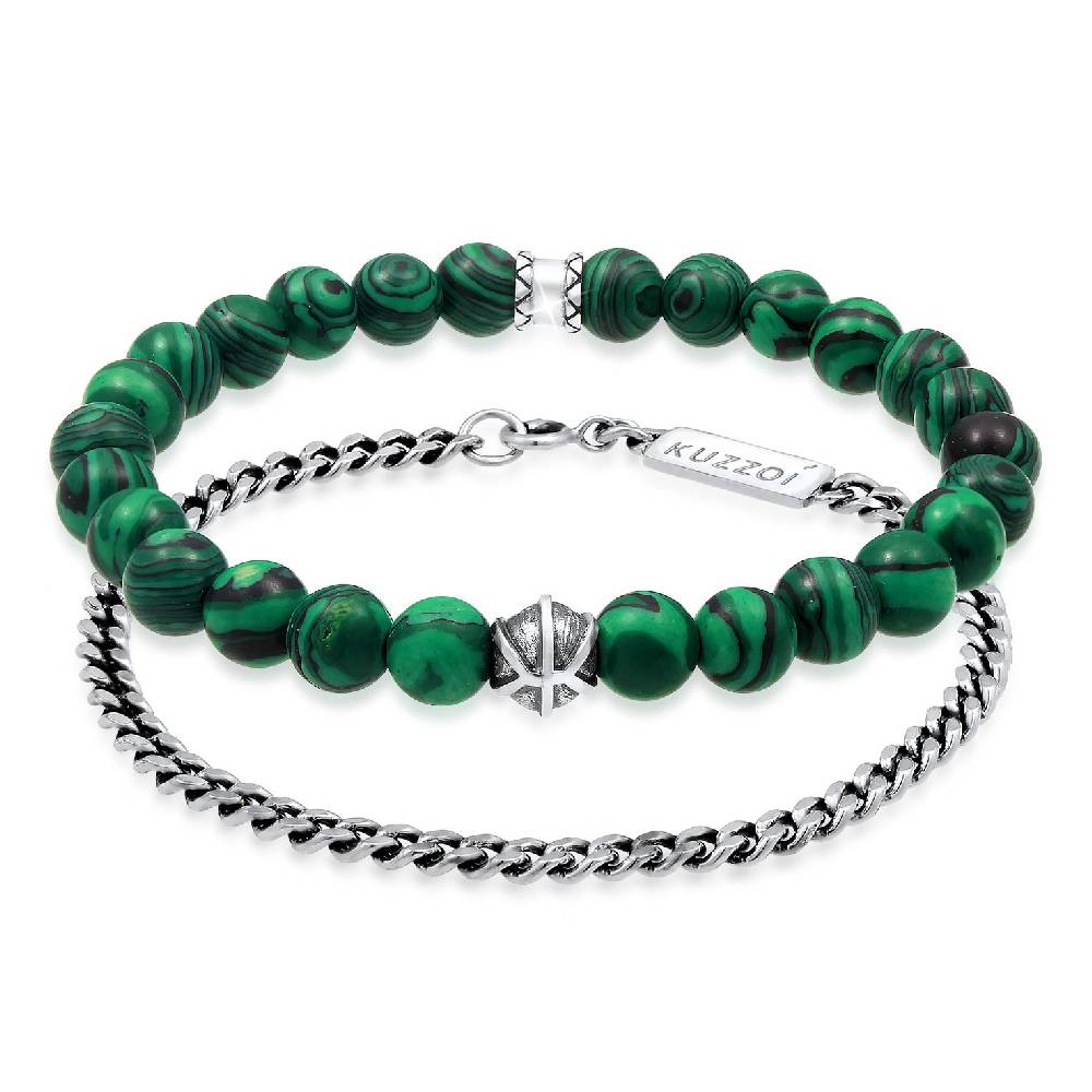 Kuzzoi Armbandset Perlen | Malachit (synt.) Osterangebot