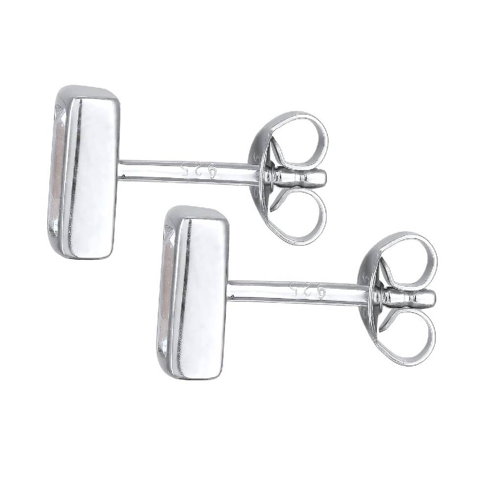 Kuzzoi Ohrstecker Rechteck | Topas (Weiß) Kostenlose Rückgabe