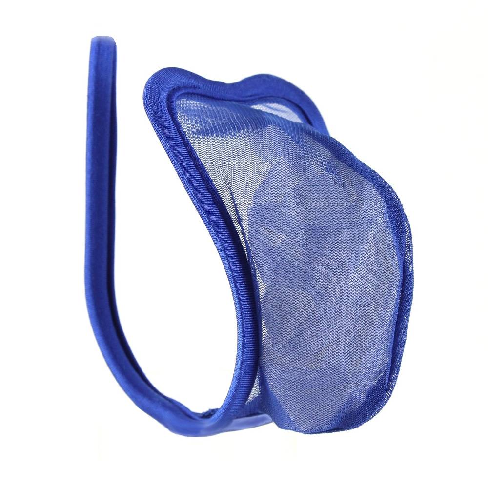 Lau Fashion 2er Set C-String Beige Tanga Blau Transparent Herren Panty Netz Unterwäsche S/M/L 2025