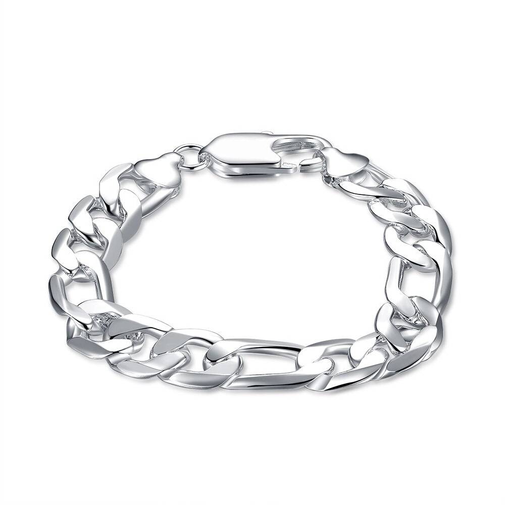 Lau Fashion Herren Armband Panzer Königskette Schmuck Geschenk Silber 21cm Osterangebot
