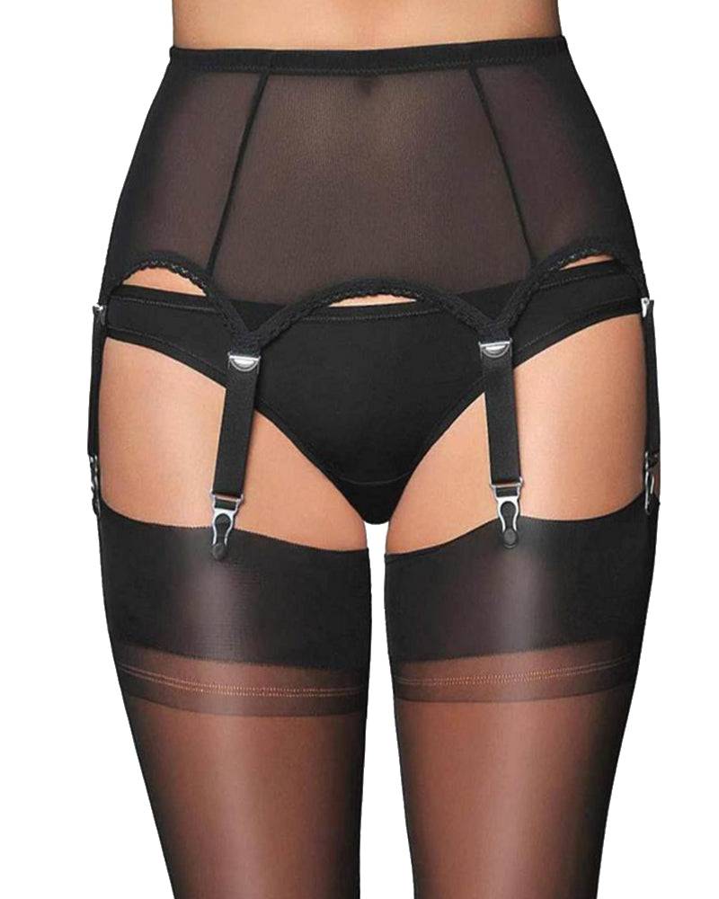 Lau Fashion Strumpfhalter Unterwäsche Strapsgürtel Dessous Hüfthalter Strapse Tanga S M L XL - P5182 Exklusive Angebote