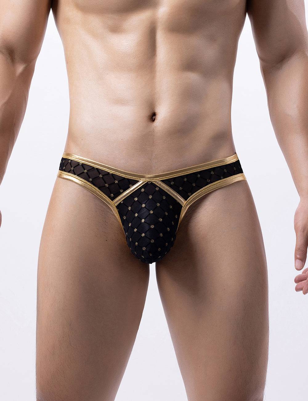 Lau Fashion Männer Tanga Unterhose Transparenter Netz String Fishnet Micro Unterwäsche Gay M/L Blitzangebot