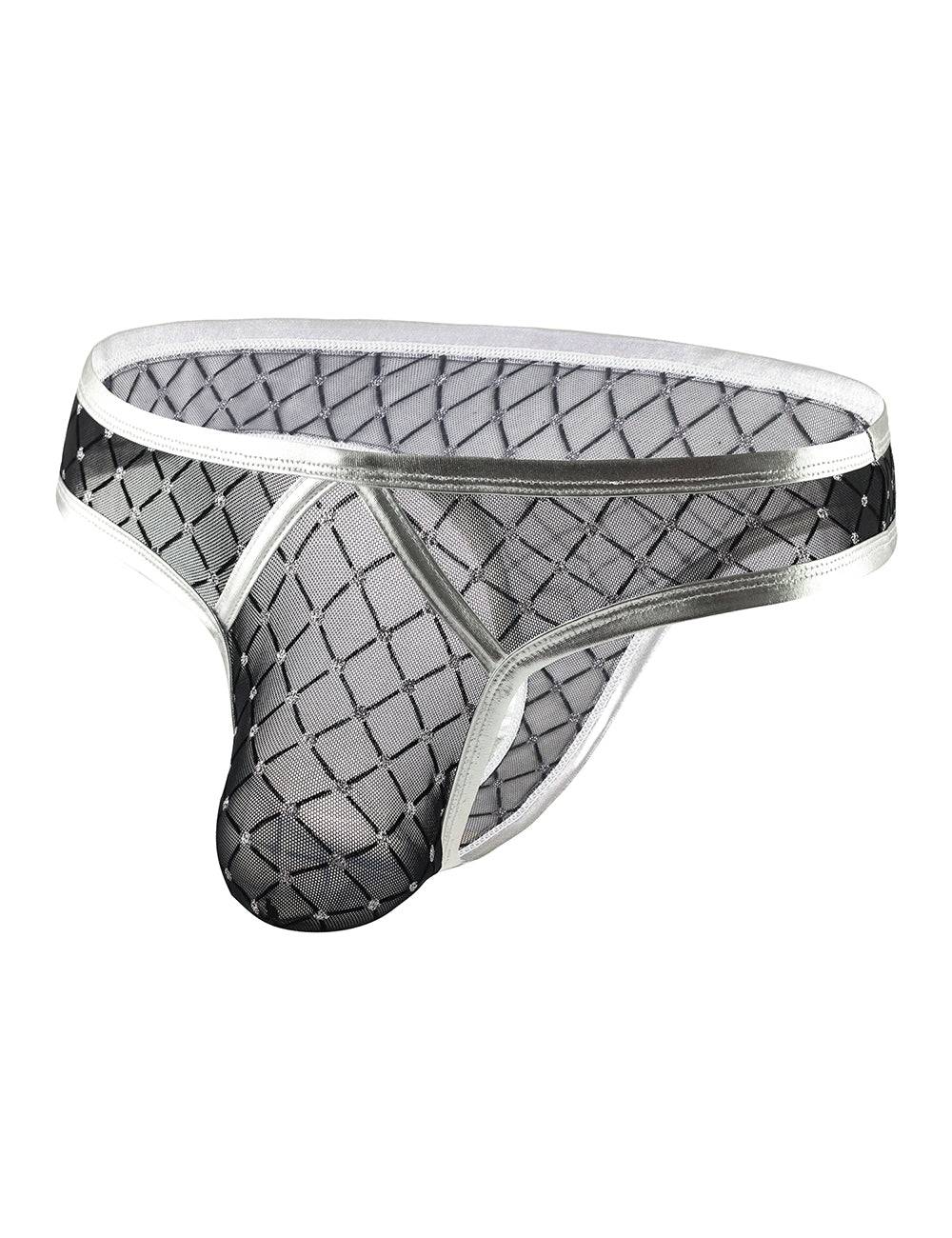 Lau Fashion Männer Tanga Unterhose Transparenter Netz String Fishnet Micro Unterwäsche Gay M/L Blitzangebot